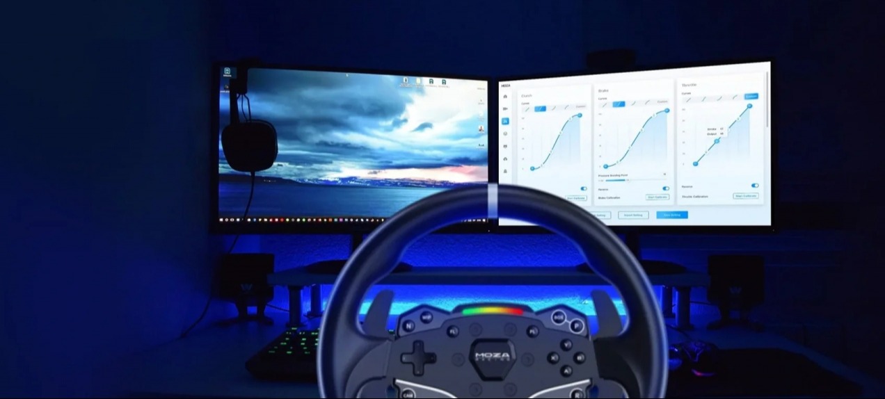 MOZA R5 PC Csomag Kormánnyal és pedálszettel